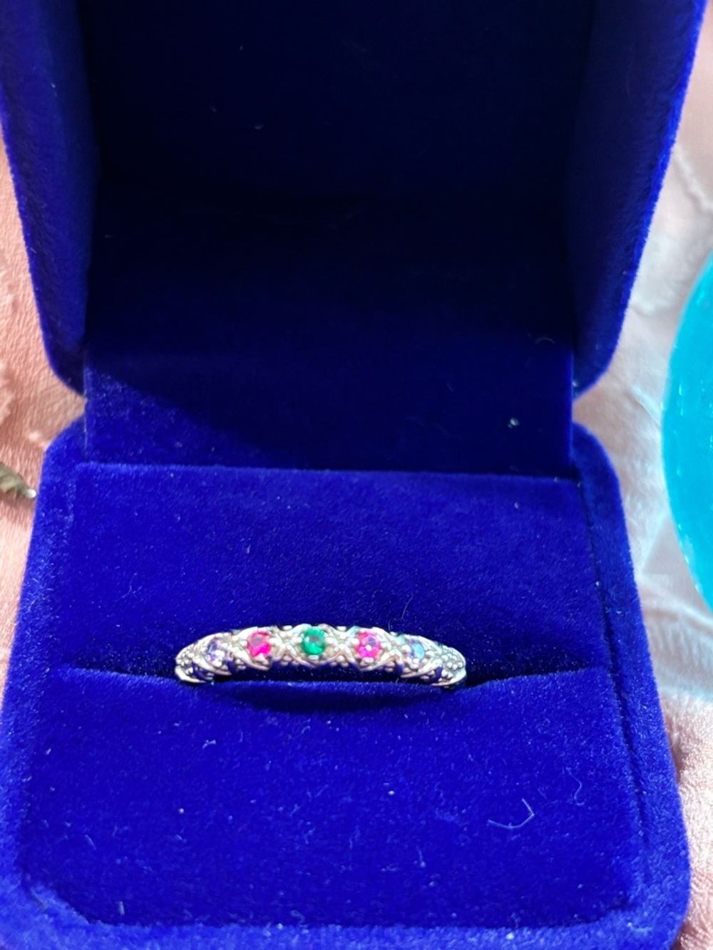 Vintage-Inspired 18 kt white gold filled 925 silver size 9
